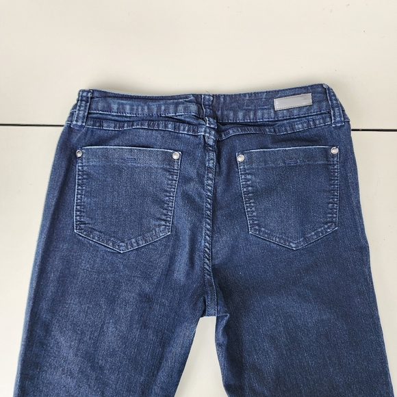 Elle Dark Wash Straight Leg Stretch Denim Blue Jeans Size 10 Regular 31x28 - Picture 9 of 10